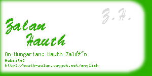 zalan hauth business card